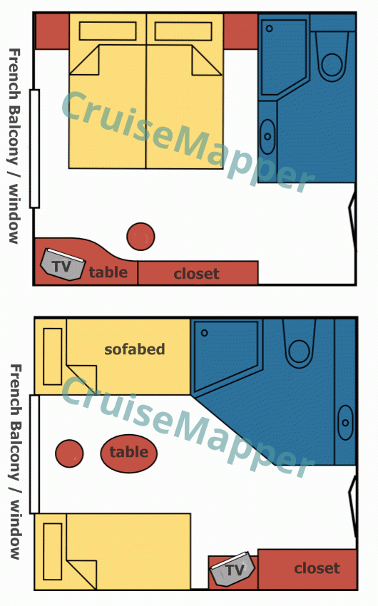 MS Katharina von Bora Window Cabin  floor plan