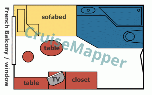 MS Katharina von Bora Single Cabin  floor plan