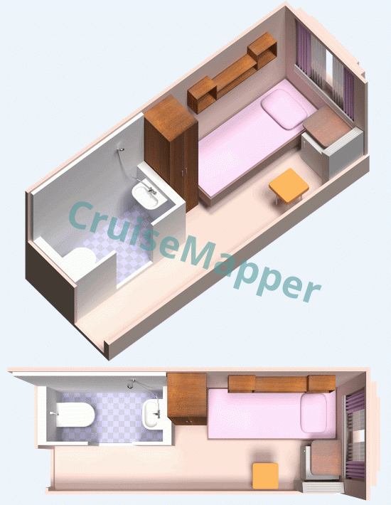 MS Lenin Single Cabin  floor plan