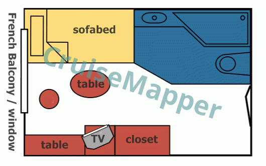MS Frederic Chopin Single Cabin  floor plan