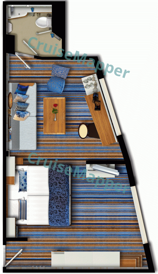 Mein Schiff 6 Familienkabine Aussen|Outside Family Cabin  floor plan