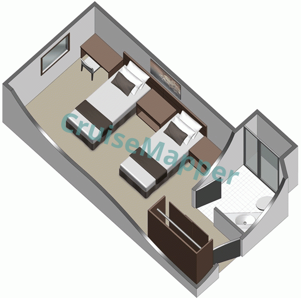 Elixir Elysium yacht Deluxe Oceanview Cabin  floor plan