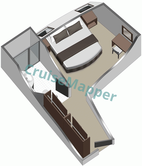 Elixir Elysium yacht Elite Oceanview Cabin  floor plan