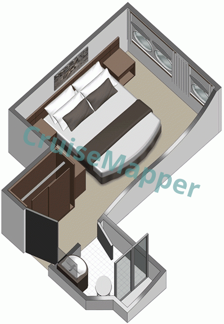 Elixir Elysium yacht Premium Oceanview Cabin  floor plan