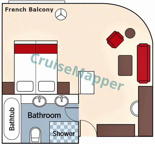 AmaLilia French Balcony Master Suite  floor plan