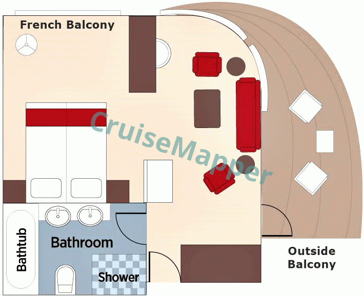 AmaLilia Twin-Balcony Grand Suite  floor plan