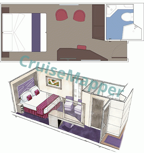 MSC Seaview Interior Cabin  floor plan