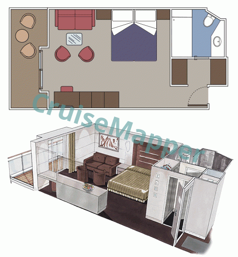 MSC Bellissima MSC Yacht Club Deluxe Suite  floor plan