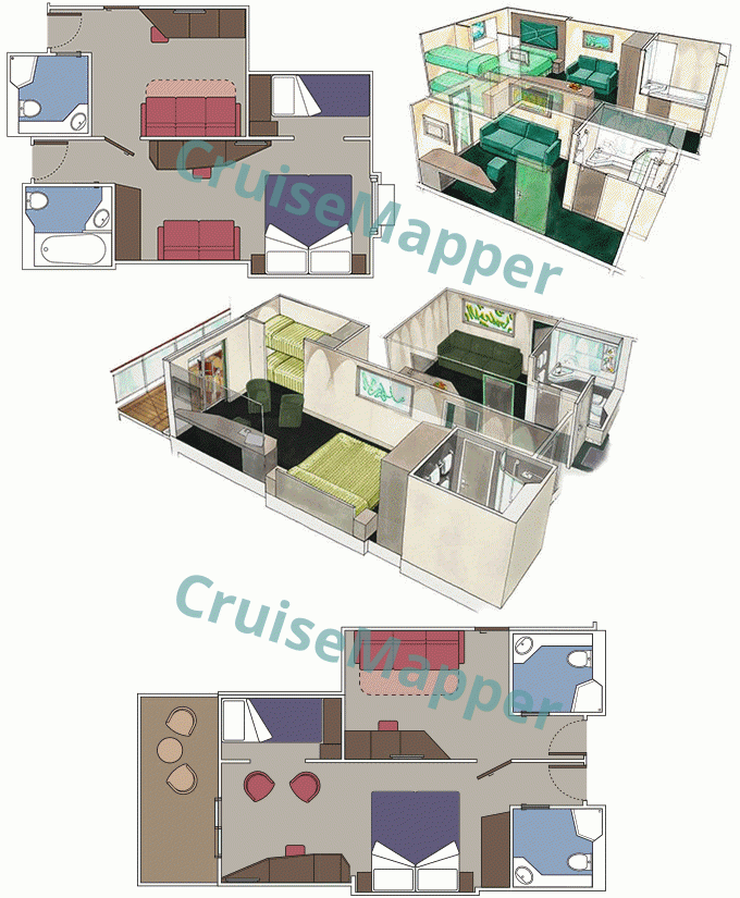 MSC Bellissima Family Cabins  floor plan