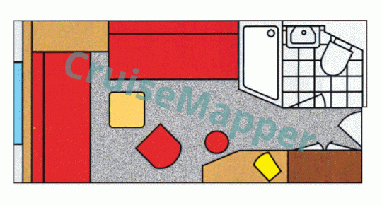 MS Rossini Double Outside Cabin  floor plan