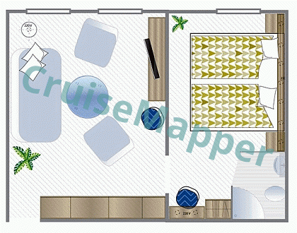 MS Lev Tolstoy 2-Room Suite  floor plan