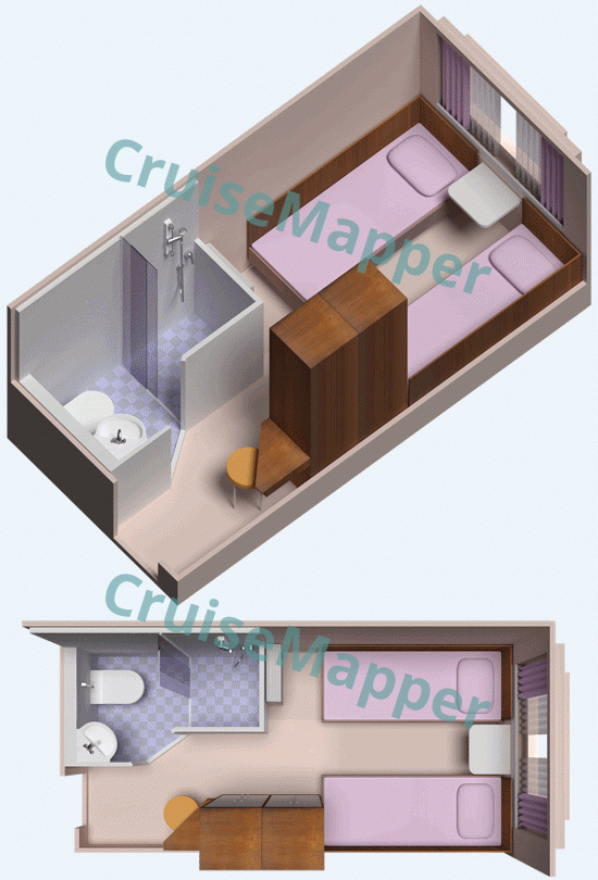 MS Georgy Chicherin Double Cabin  floor plan
