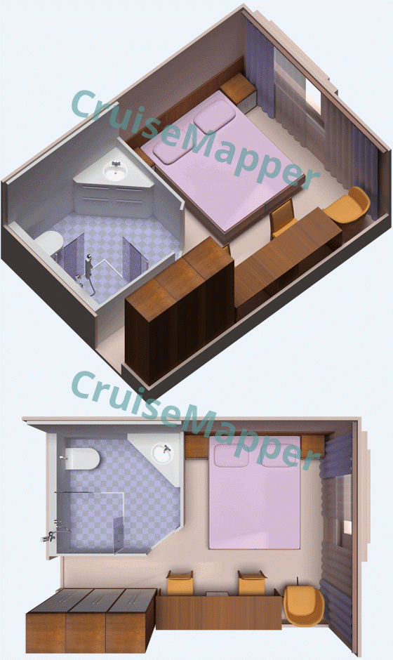 MS Nikolay Chernyshevsky Middle-Boat Deck Deluxe Cabin  floor plan