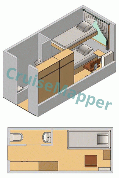 MS Vissarion Belinsky Bunk-Bed Double Cabin  floor plan