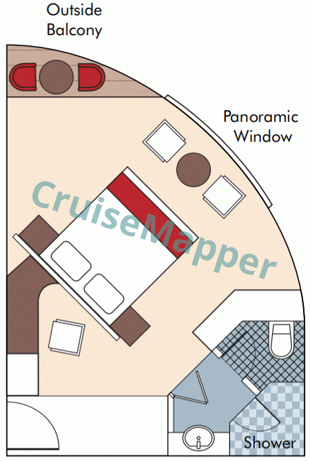 RV Samatha Twin-Balcony Royal Suite  floor plan