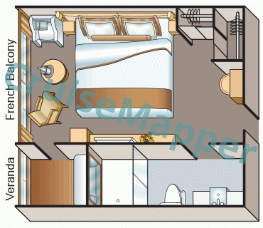 Viking Tonle Veranda Stateroom  floor plan
