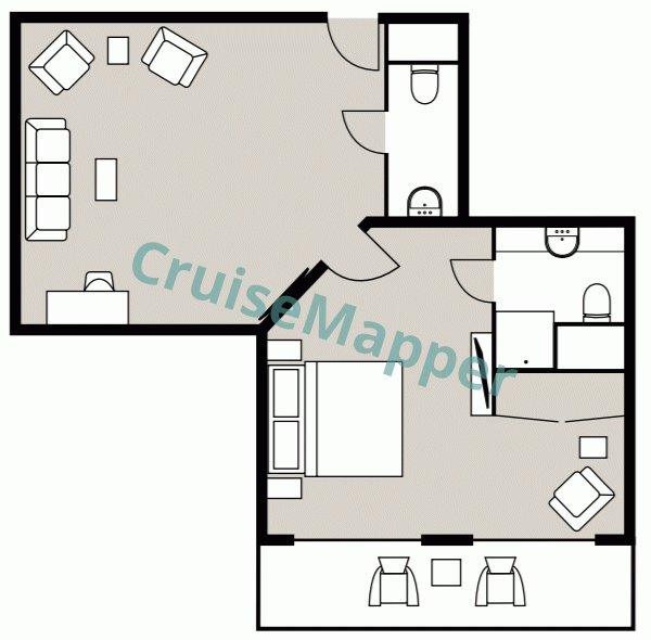 American Duchess Deluxe Suite  floor plan