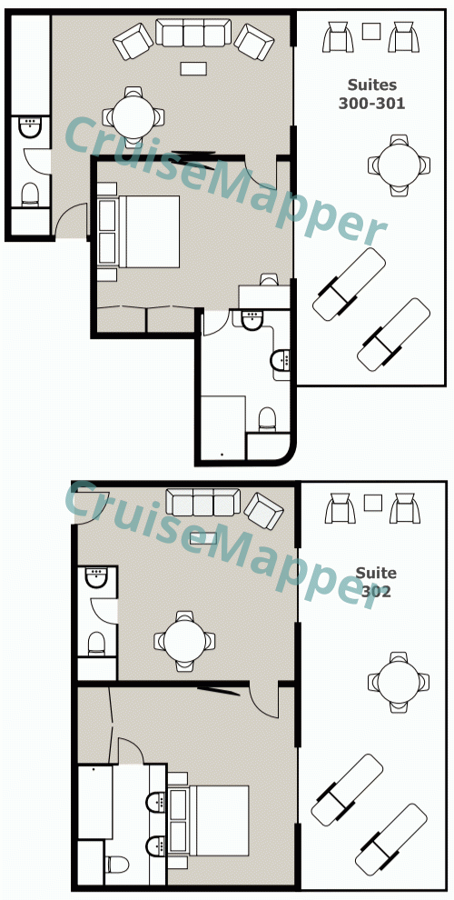 American Duchess Owners Suite  floor plan