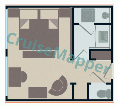 Belmond Road to Mandalay State Cabin  floor plan