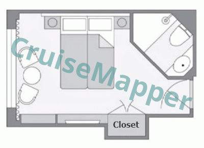 MS Douro Spirit French Balcony Cabin  floor plan