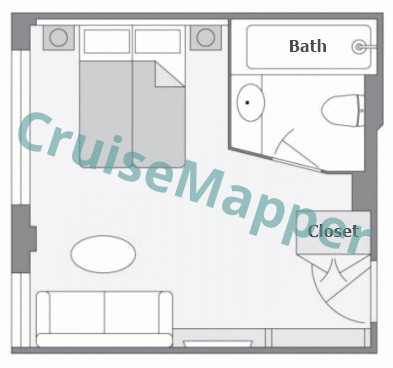 MS Douro Spirit French Balcony Suite  floor plan