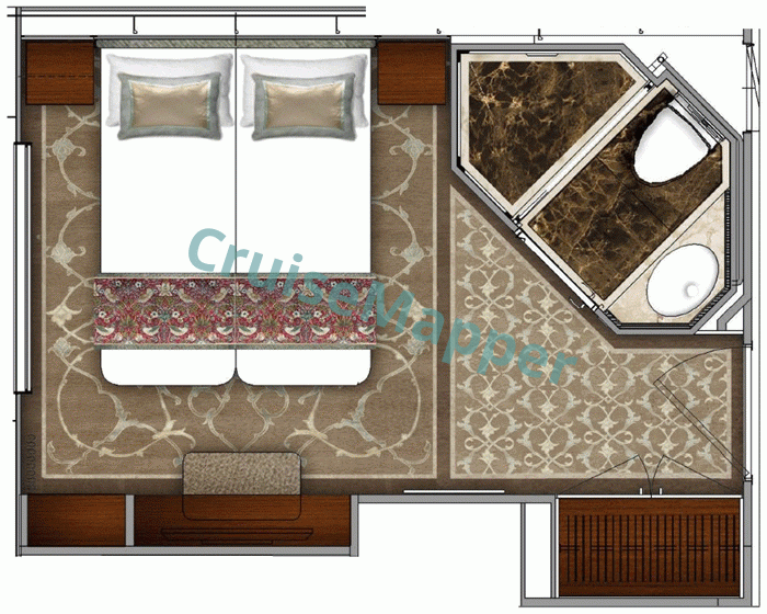 MS Douro Elegance Window Single Cabin  floor plan