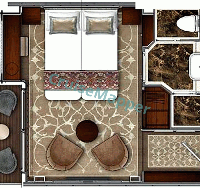 MS Douro Elegance Balcony Superior Suite  floor plan