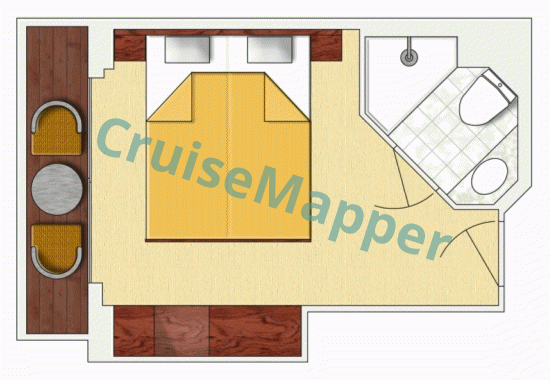 MS Douro Cruiser Balcony Cabin  floor plan