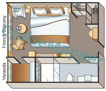 Viking Saigon Veranda Stateroom  floor plan