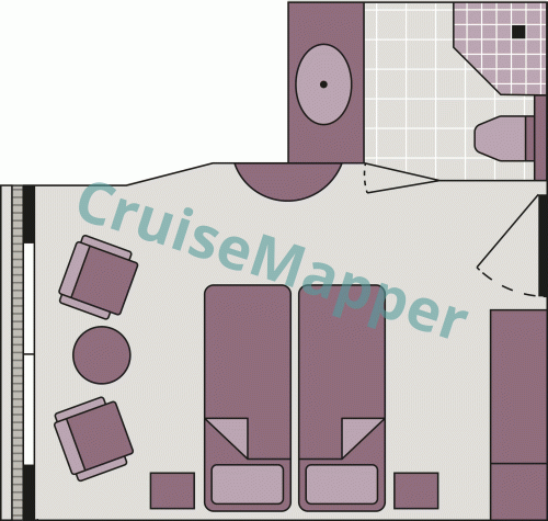 Excellence Royal French Balcony Cabin floor plan Excellence Royal French Balcony Cabin floor plan