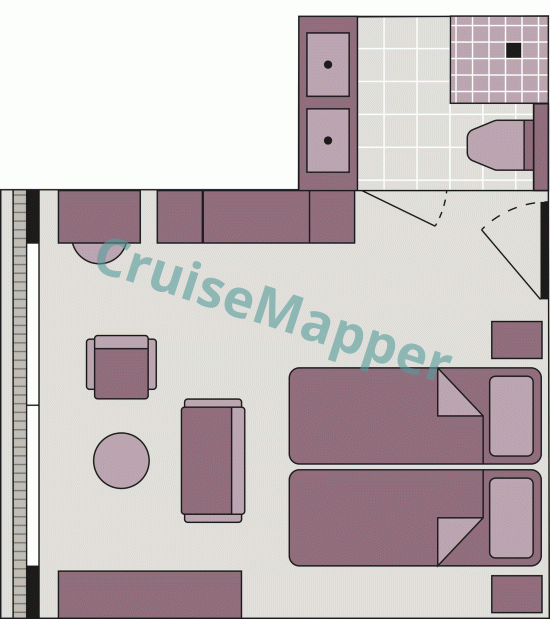 Excellence Princess French Balcony Junior Suite floor plan Excellence Princess French Balcony Junior Suite floor plan