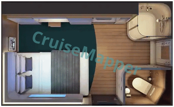 Norwegian Bliss Studio Interior Single Cabin  floor plan