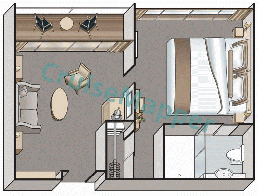Viking Sol 2-Room Balcony Suite  floor plan