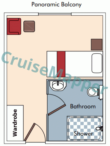 RV Rajmahal Studio Single Cabin  floor plan