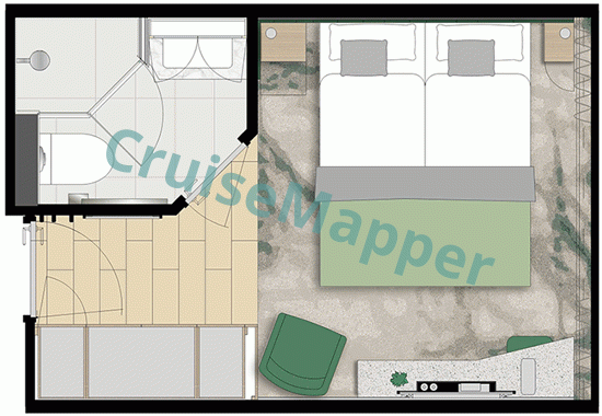MS Alena Window Cabin  floor plan