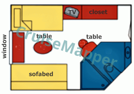 MS Casanova Window Cabin  floor plan