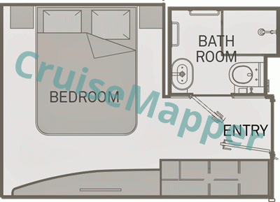 Scenic Aria Standard Suite|Window Cabin  floor plan