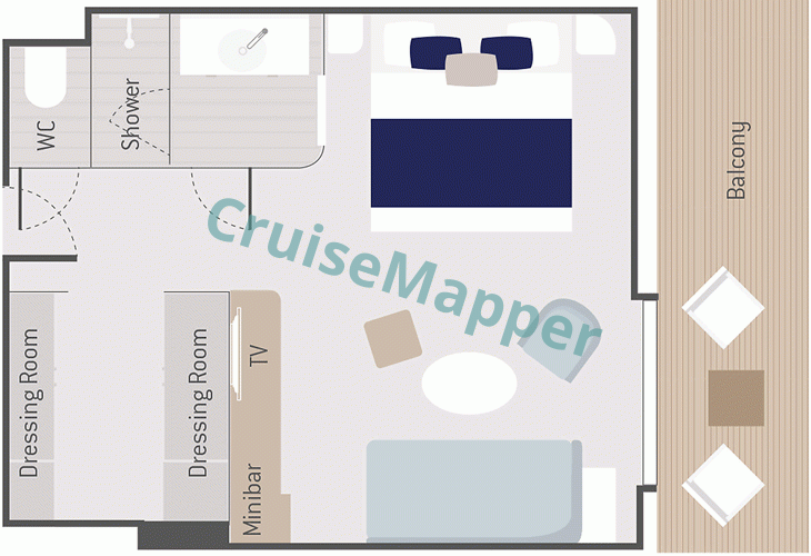 Le Champlain 1-Room Privilege Suite  floor plan