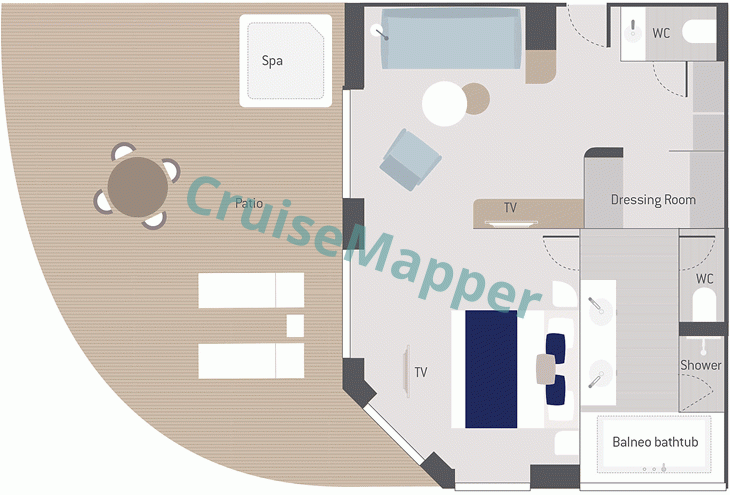 Le Champlain 2-Room Owners Suite with Balcoby Jacuzzi  floor plan