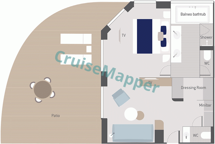 Le Bougainville 2-Room Grand Deluxe Suite  floor plan