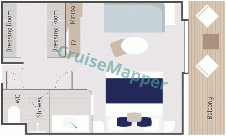 Le Dumont dUrville Deluxe Suite  floor plan