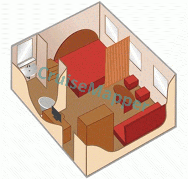 MS Kapitan Pushkarev 2-Room Suite  floor plan
