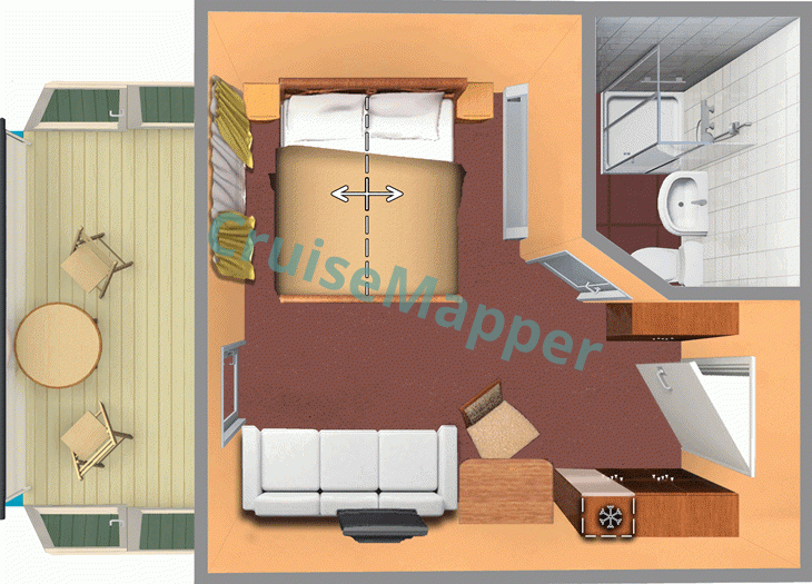 MS Crucelake-Lebedinoe Ozero Balcony Junior Suite  floor plan