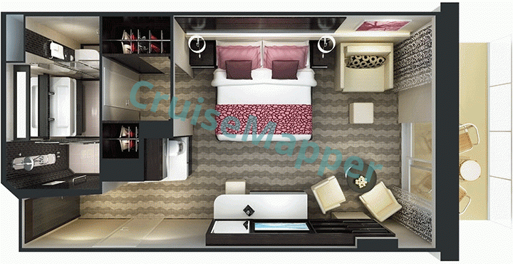 Norwegian Encore The Haven Courtyard Penthouse Suite  floor plan