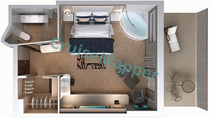 Norwegian Encore The Haven Spa Suite  floor plan