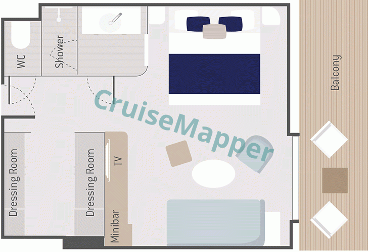 Le Jacques Cartier 1-Room Privilege Suite  floor plan
