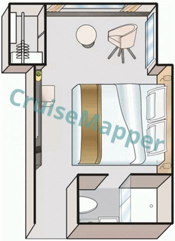 MS Amadeus Cara Window Cabin  floor plan