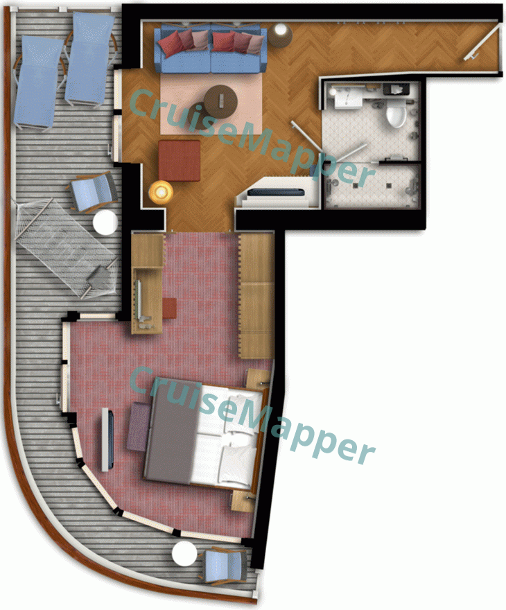 Mein Schiff 7 Horizont Suite  floor plan