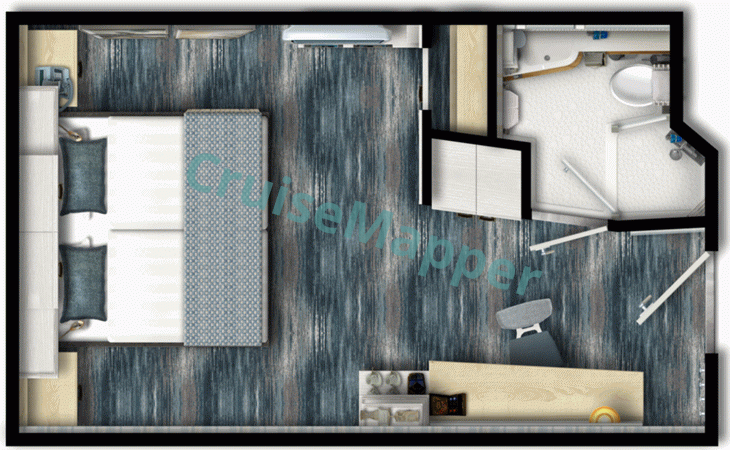 Mein Schiff 7 Innenkabine|Inside Cabin  floor plan