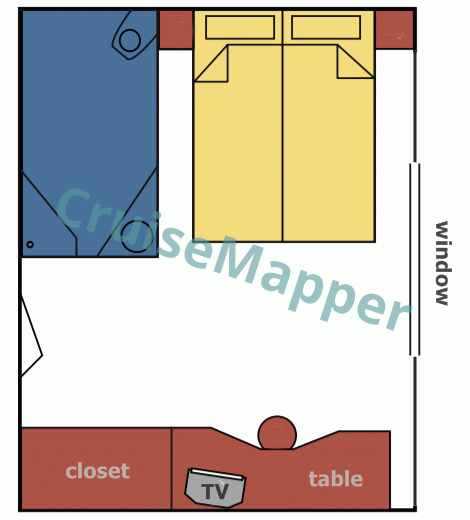 MS Viktoria Window Cabin  floor plan